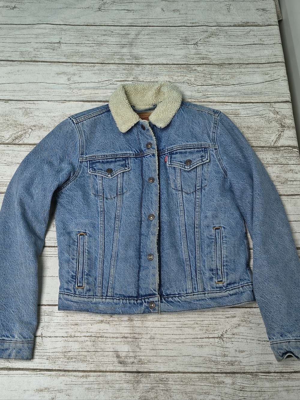 Levi's Sherpa Lined Trucker Jacket Women Size Medium